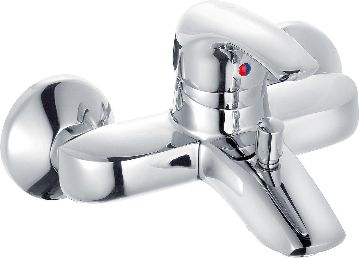 Mitigeur bain/douche apparent Heinrich Schulte Ascona saillie 155 mm chromé