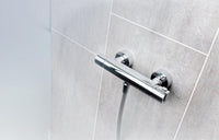 Thermostatique douche apparent Heinrich Schulte Ascona saillie 78 mm chromé