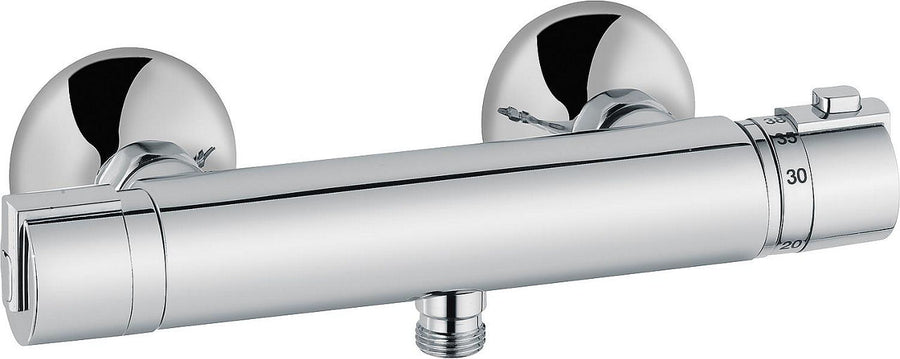 Thermostatique douche apparent Heinrich Schulte Ascona saillie 78 mm chromé