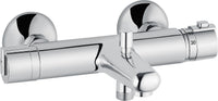 Thermostatique bain-douche apparent Heinrich Schulte Ascona saillie 175 mm chromé