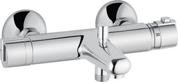 Thermostatique bain-douche apparent Heinrich Schulte Ascona saillie 175 mm chromé