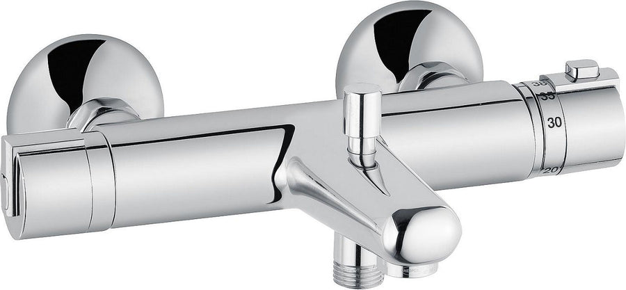 Thermostatique bain-douche apparent Heinrich Schulte Ascona saillie 175 mm chromé