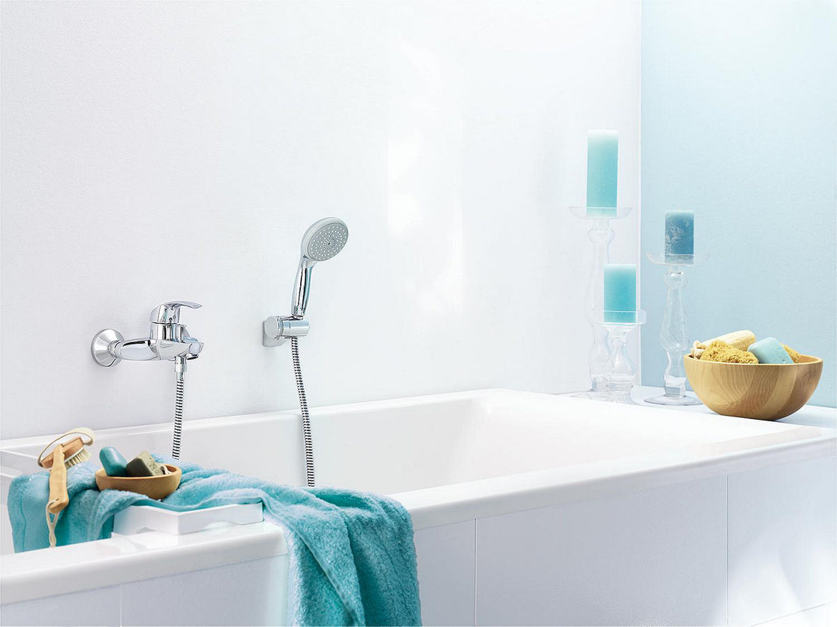 Mitigeur bain/douche apparent Grohe Eurosmart saillie 161 mm chromé
