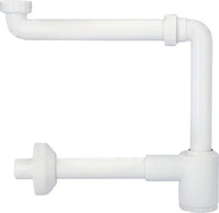 Siphon gain de place 1 1/4" x 32 mm avec rosace