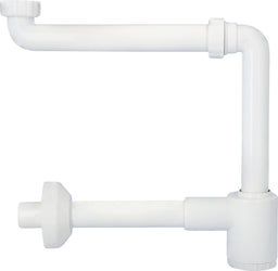 Siphon gain de place 1 1/4" x 32 mm avec rosace