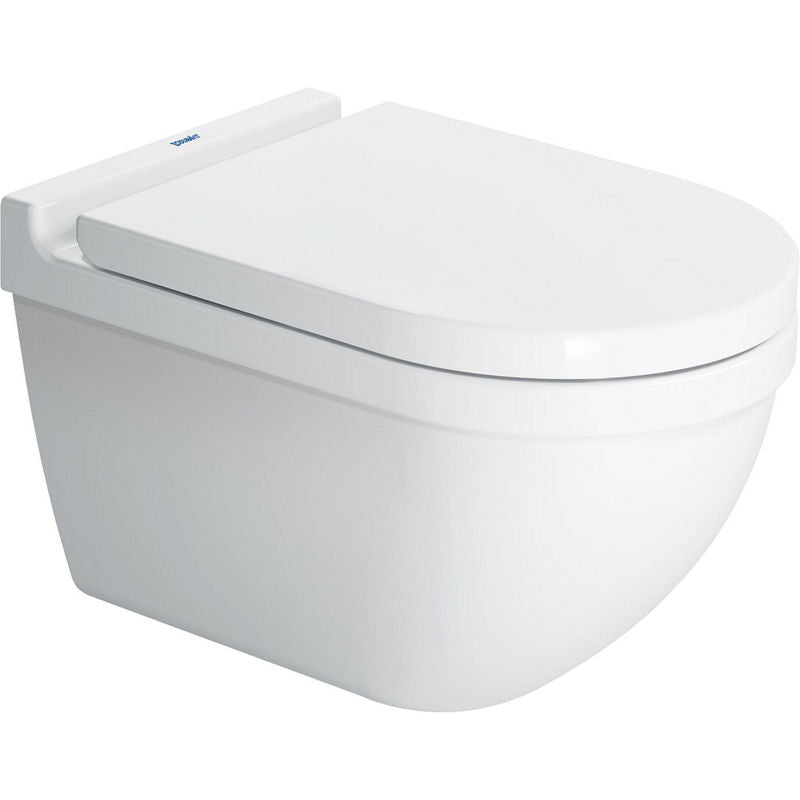 WC suspendu Duravit Starck 3 fond creux, bord de rinçagelos, weiss