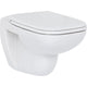 WC suspendu à fond creux Duravit D-Code sans bride de rinçage, blanc