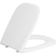 Abattant WC Duravit D-Code sans fermeture douce, charnièree inox, blanc