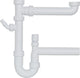 Siphon d'évier double en plastique avec aérateur de conduite DN 40
