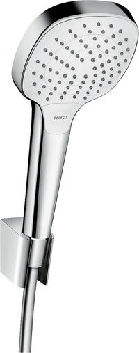 Kit de douche Hansgrohe Croma/Select E Vario/Porter, flexible 1250 mm, blanc/chrome