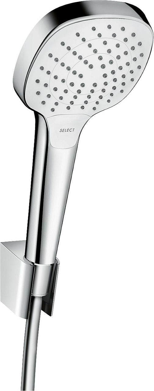 Kit de douche Hansgrohe Croma/Select E Vario/Porter, flexible 1250 mm, blanc/chrome