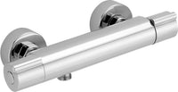 Colonne de douche thermostatique Ellu barre 600 mm douchette Ø 90 mm chrome