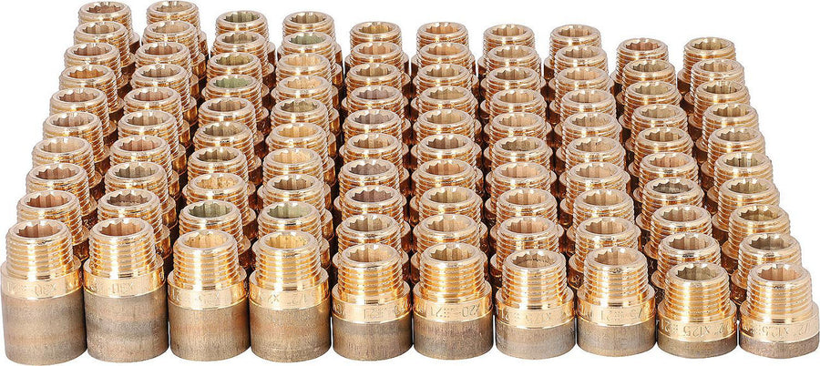 Pack rallonges de robinetterie bronze 100 pièces DN 15 (1/2")
