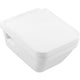 Pack combiné V&B Architectura WC suspendu à fond creux Direct Flush rectangulaire+Abattant WC fermeture douce,blanc