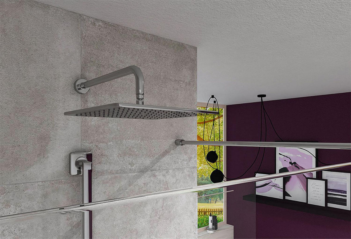 Tête de douche Ideal Standard Idealrain Cube 200 x 200 mm métal chrome