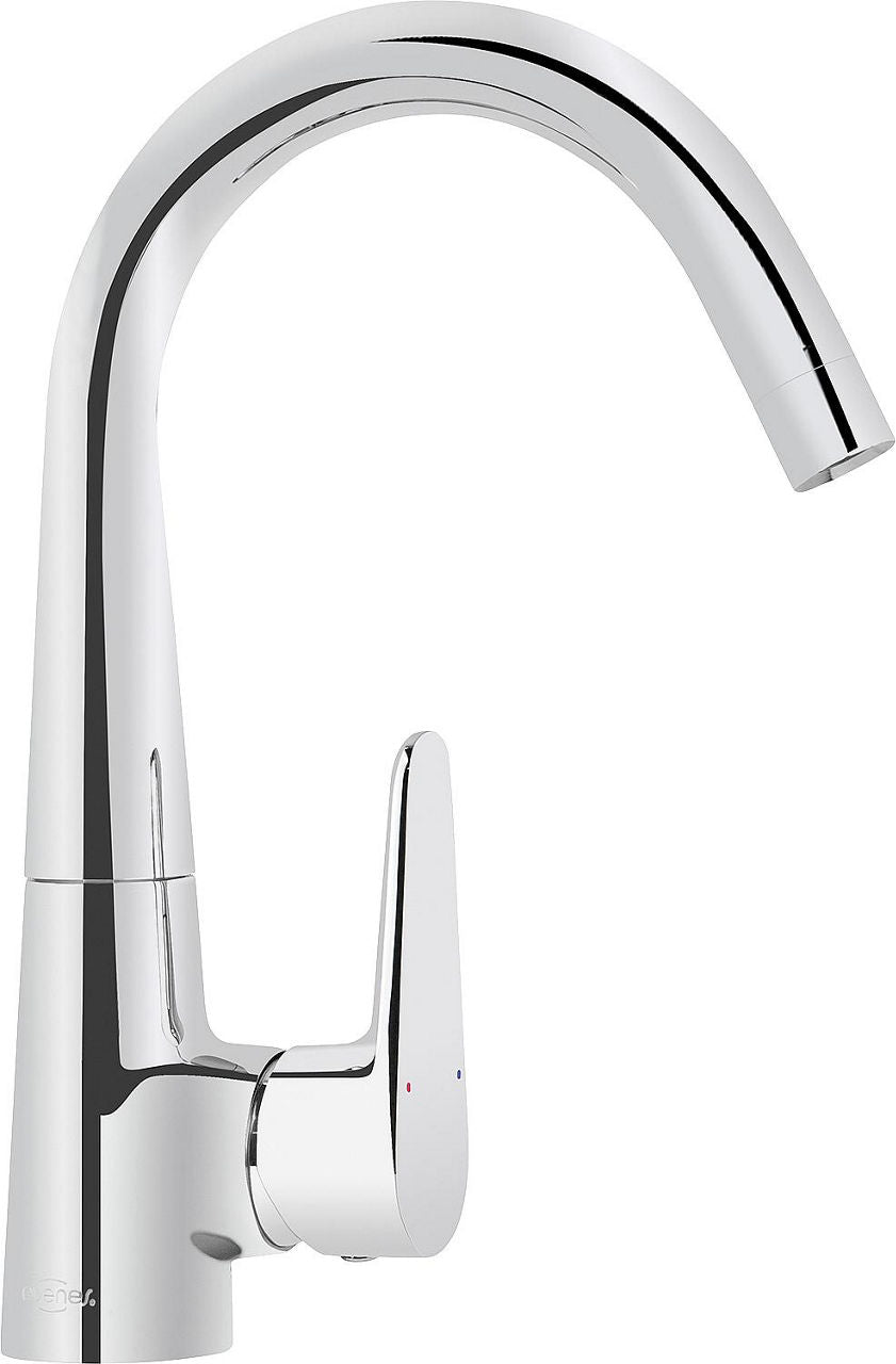 Mitigeur d'évier Emirja bec pivotant saillie 183 mm chromé