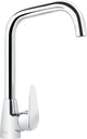 Mitigeur d'évier Ewan bec orientable saillie 188 mm chromé