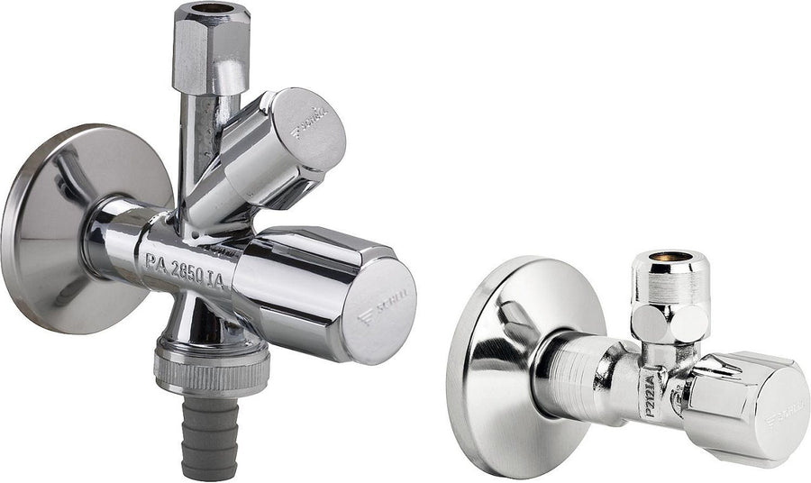 Kit Schell contenant : 1x vanne d'angle combinée COMFORT et 1x vanne de régulation d'angle 1/2"