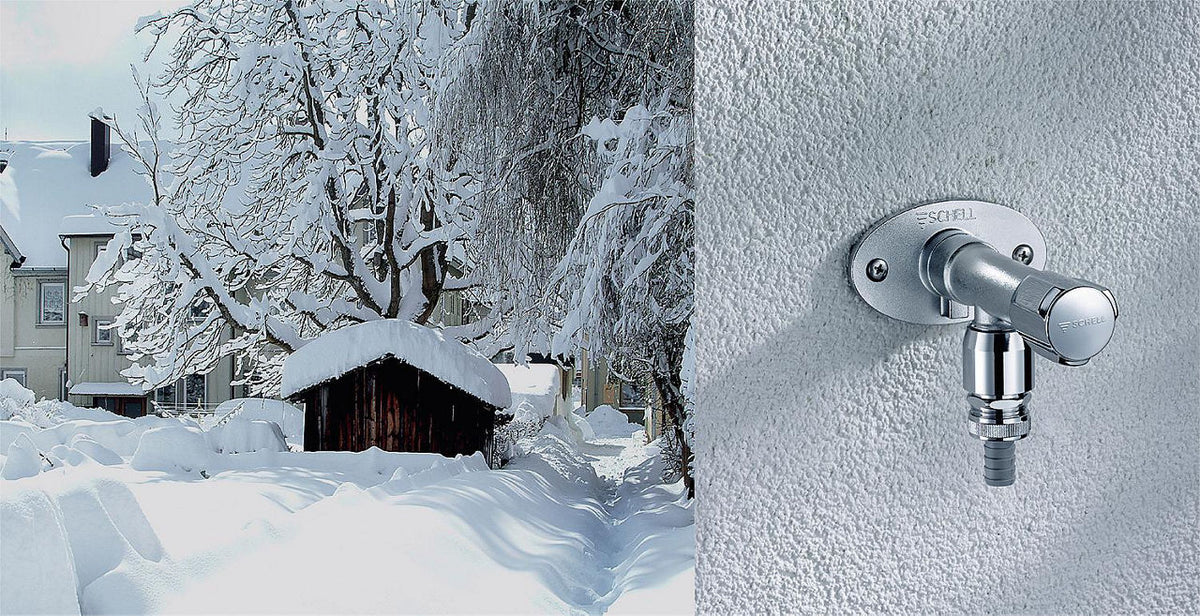 Robinetterie extérieure antigel Schell Polar II, DN 15 sans aérateur, Clés à pipe (rénovation)