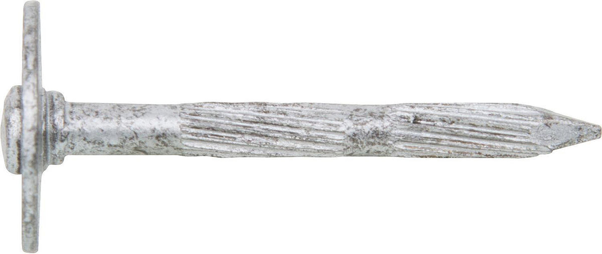 Clou en acier strié à rondelle