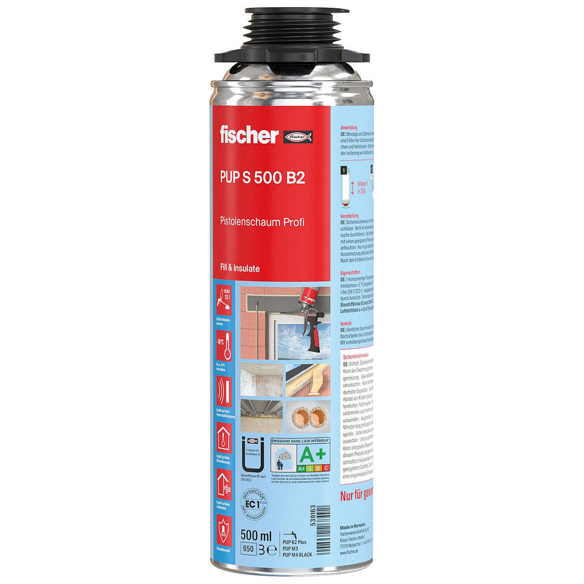 Mousse PU Fischer PUP S 500 beige, 500 ml