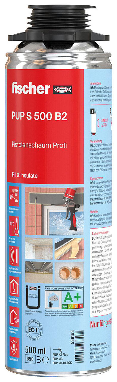 Mousse PU Fischer PUP S 500 beige, 500 ml