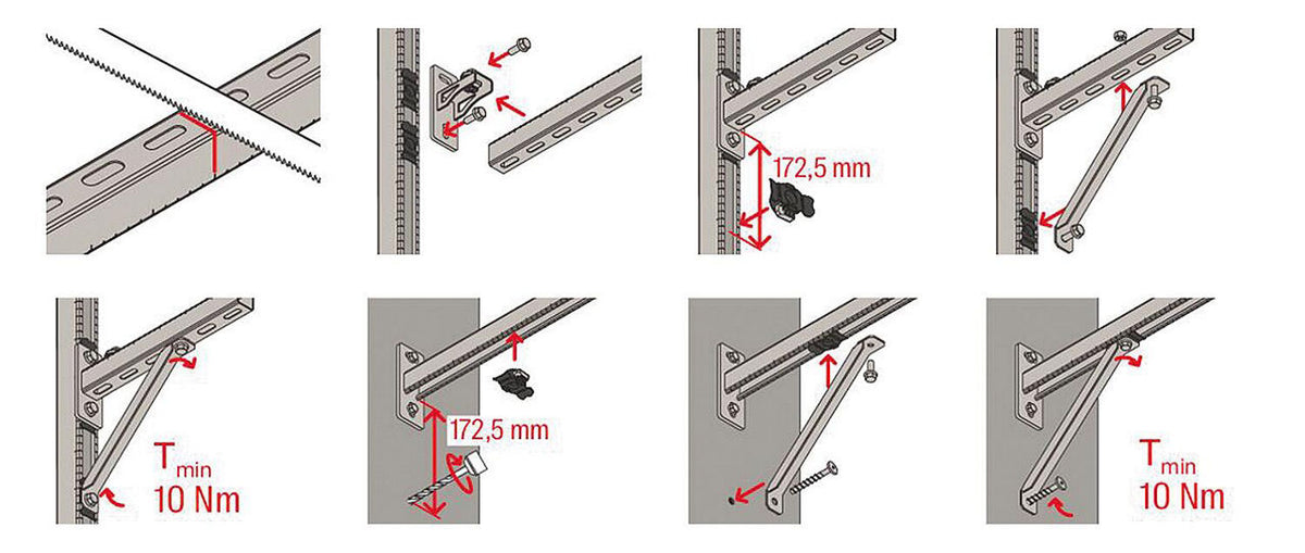 Support d'angle WS 31-45° pour système FLS