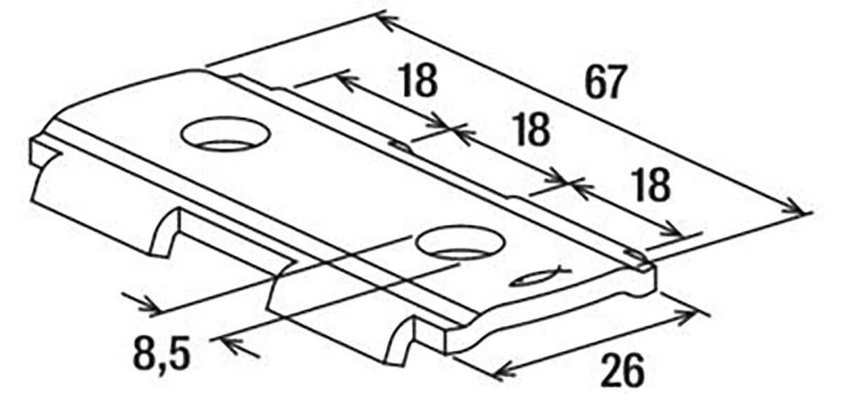Raccord de rail SV31 pour système FLS