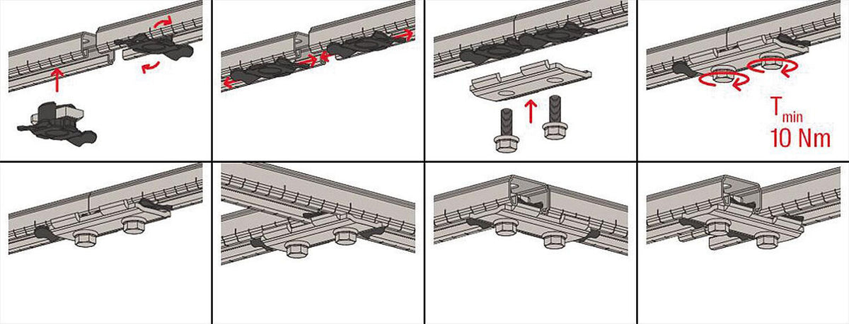 Raccord de rail SV31 pour système FLS