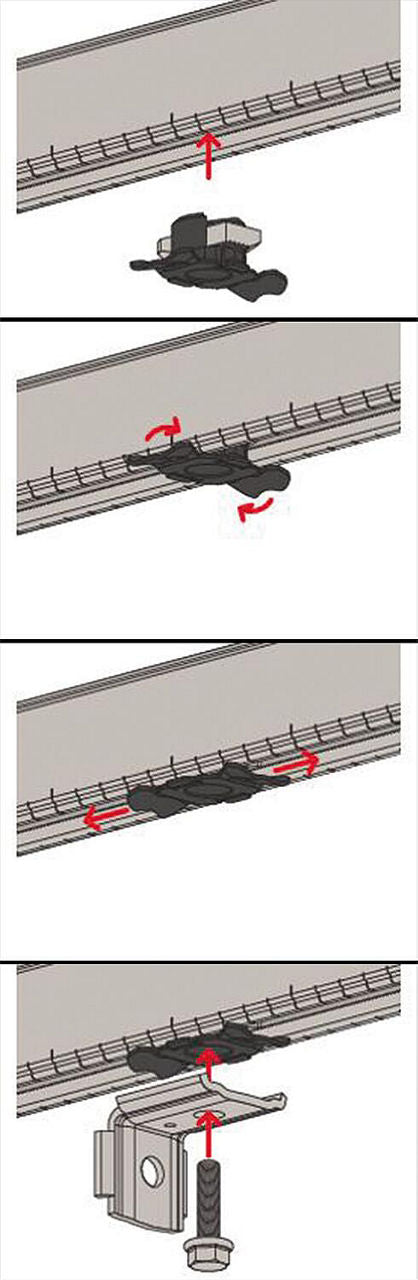 Écrou coulissant FSM Clix P pour rail FLS
