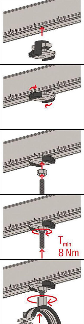 Écrou coulissant FSM Clix M pour rail FLS