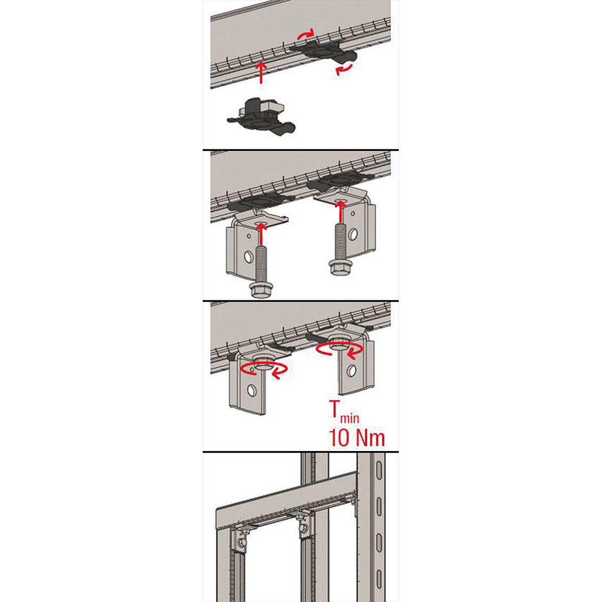 Équerre de montage MW 90° pour système FLS