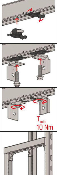 Équerre de montage MW 90° pour système FLS