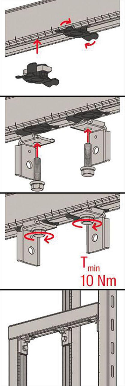 Équerre de montage MW 90° pour système FLS