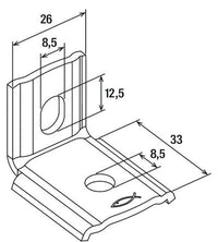 Équerre de montage MWU 90° pour système FLS
