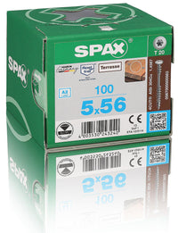 Vis de terrasse bois SPAX inox A2, filetage de fixation, tête bombée