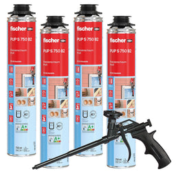 Kit mousse PU Fischer + pistolet PUP M4 noir