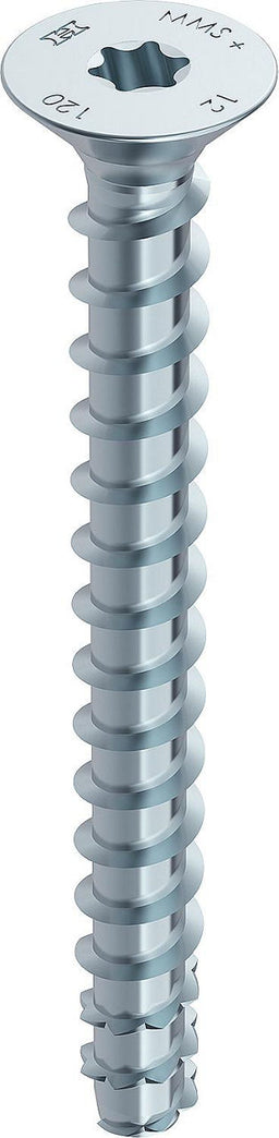 Vis béton/maçonnerie Heco Multi-Monti® plus — tête fraisée Torx galvanisée