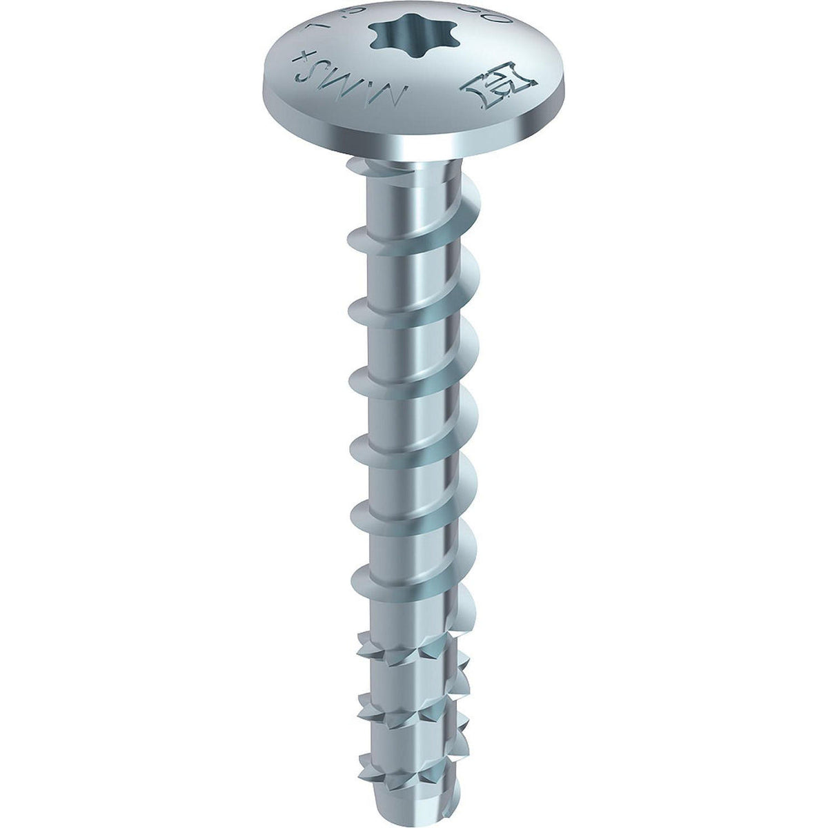 Vis béton/maçonnerie Heco Multi-Monti® plus — tête ronde plate Torx galvanisée