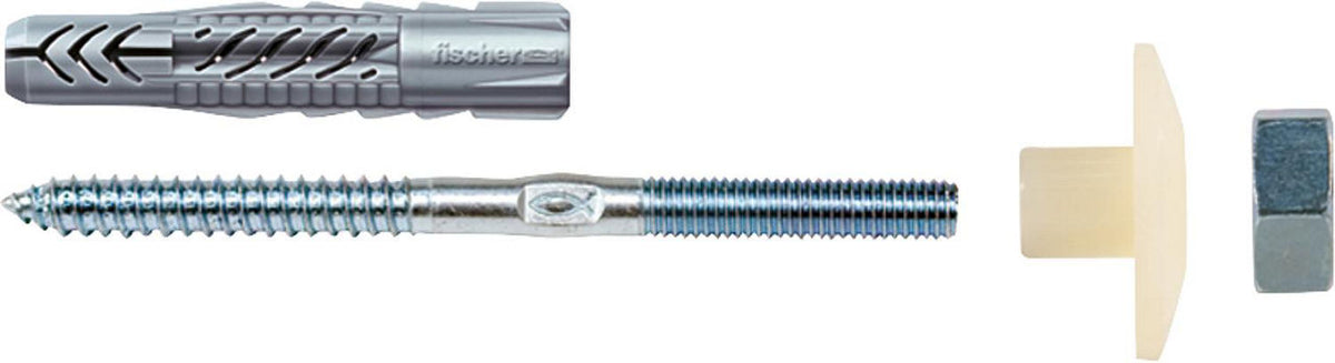 Fixation pour lavabo Fischer WST, avec douille à collet et écrou hexagonal