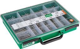 Set de vis à tête fraisée SPAX WIROX T-STAR Plus + embouts, 388 pièces
