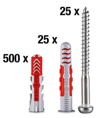 Pack avantageux Fischer DuoPower + DuoSeal ø 8 mm, 550 pièces