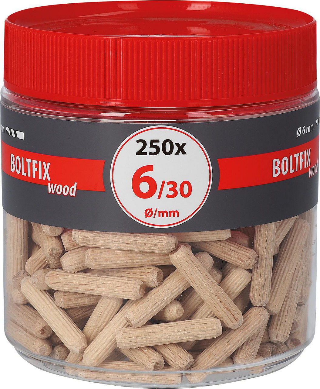 Chevilles en bois TOX Boltfix wood, chevilles ondulées en hêtre massif