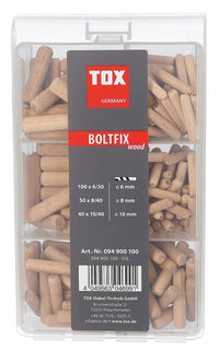 Cheville en bois TOX assortiment 190 pièces Boltfix wood