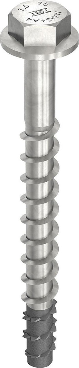 Vis béton/maçonnerie Heco Multi-Monti® — tête six pans inox A4