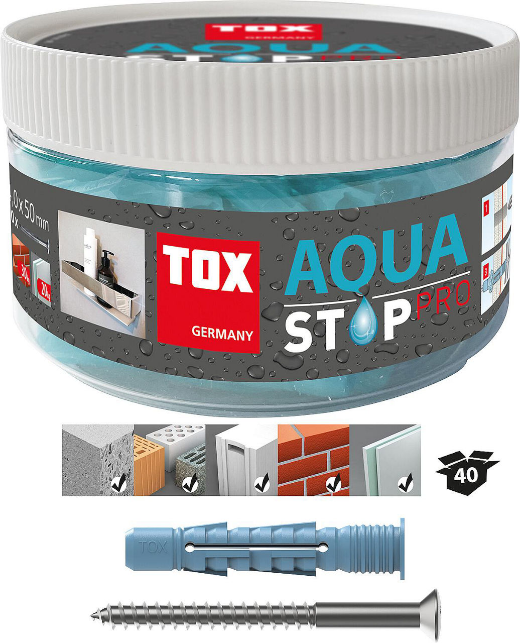 Chevilles polyvalentes Aqua Stop Pro