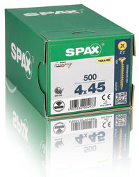 Vis à tête fraisée SPAX filetage complet galvanisé Ø 2–4 mm (1)