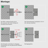 Vis à tête plate SPAX filetage de fixation galvanisé Ø 6