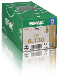 Vis à tête plate SPAX filetage de fixation galvanisé Ø 6