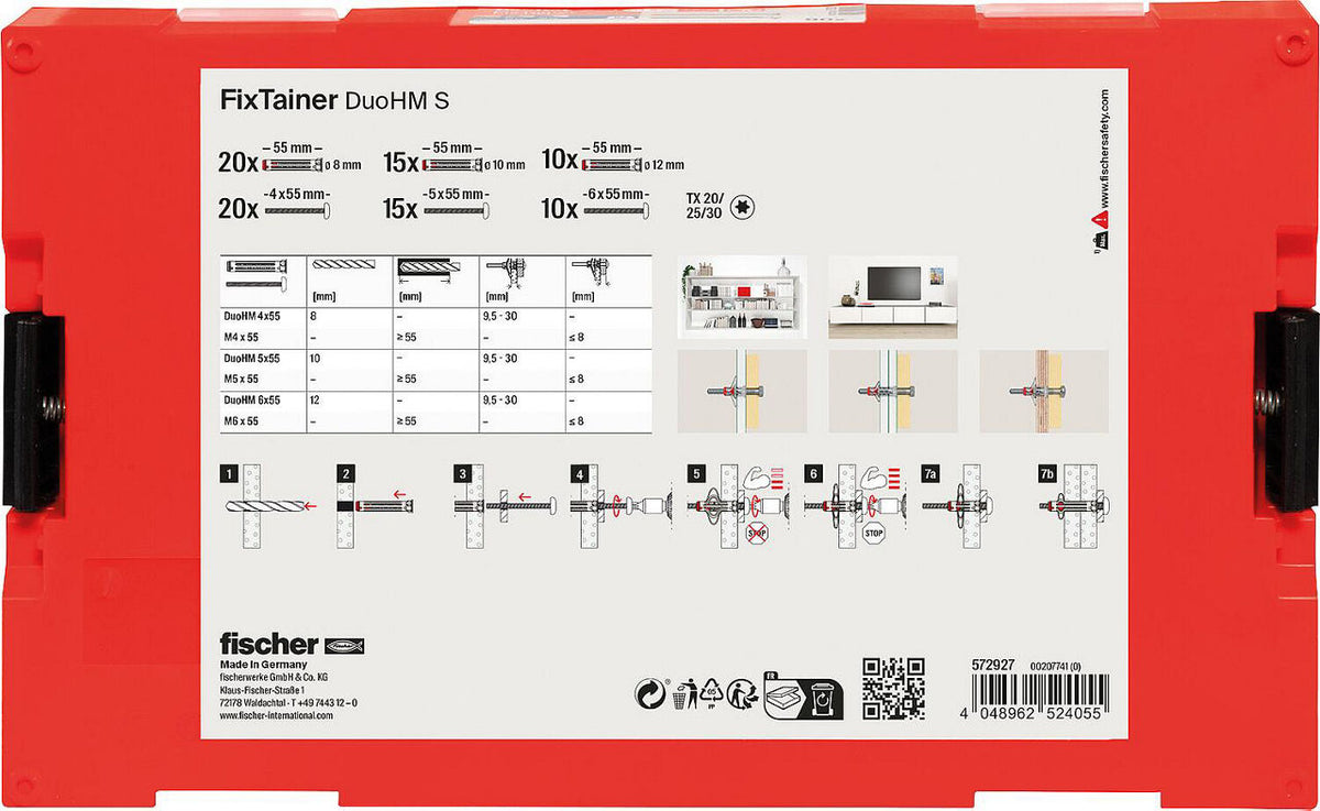 Fischer FIXtainer Dübel- und Schraubensortiment, 91 Teile